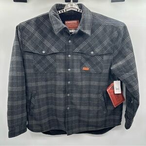 Outback Trading Company Men's Harrison Plaid Button Gray Jacket Size XXL NWT New